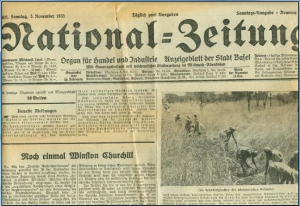 National-Zeitung Basel 3.11.1935 Titel