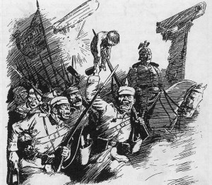 Englische Propaganda 1915: Deutsche Hunnen