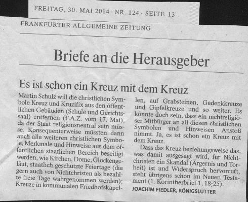 Das Kreuz mit dem Kreuz